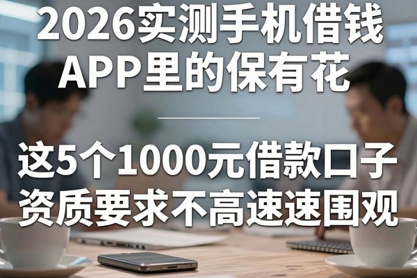 2026实测手机借钱APP里的保有花，这5个1000元借款口子资质要求不高速围观