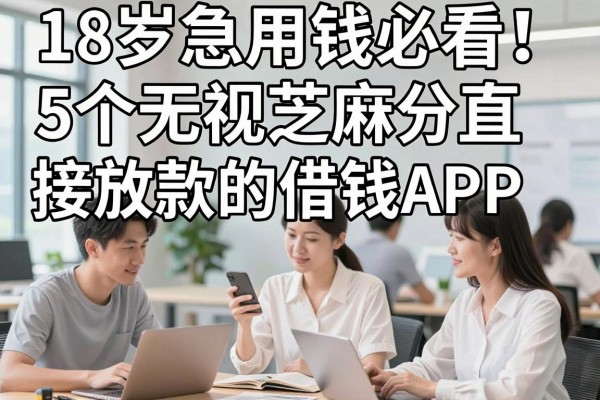 18岁急用钱必看!5个无视芝麻分直接放款的借钱APP,18岁贷款不用看芝麻信用分!