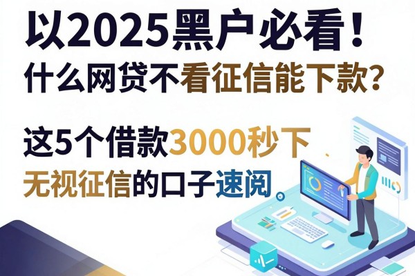 2025黑户必看!什么网贷不看征信能下款?这5个借款3000秒下无视征信的口子速阅