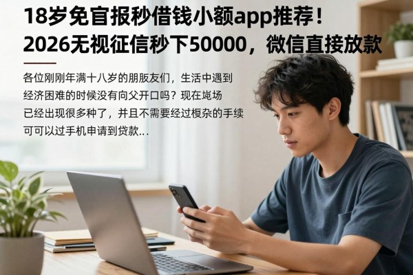 18岁免审批秒借钱小额app推荐!2026无视征信秒下50000,微信直接放款
