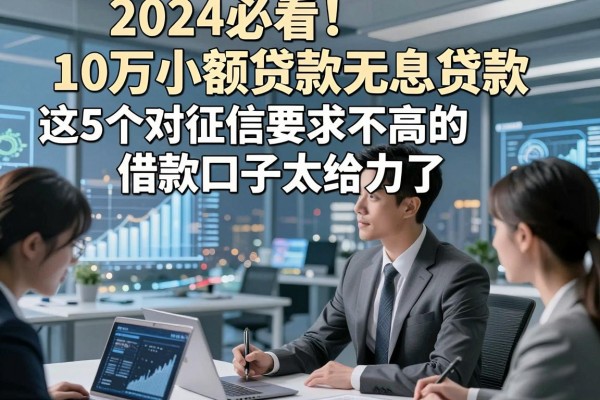 2024必看!10万小额贷款无息贷款,这5个对征信要求不高的借款口子太给力了