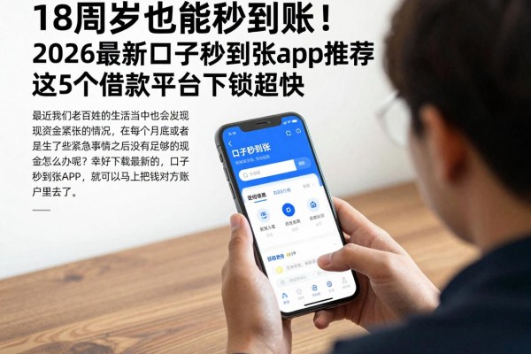18周岁也能秒到账!2026最新口子秒到账app推荐,这5个借款平台下款超快