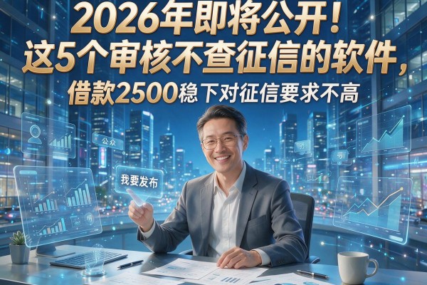 2026年即将公开！这5个审核不查征信的软件，借款2500稳下对征信要求不高