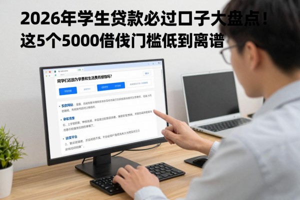 2026年学生贷款必过口子大盘点!这5个5000借款门槛低到离谱