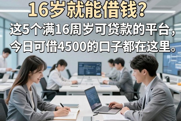 16岁就能借钱？这5个满16周岁可贷款的平台，今日可借4500的口子都在这里！