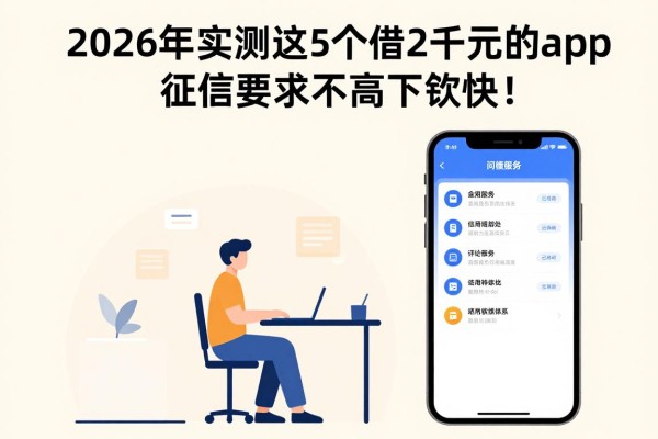 2026年实测这5个借2千元的app，征信要求不高下款快！