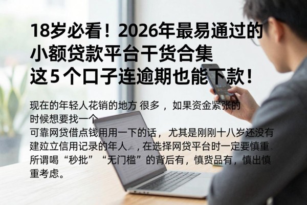 18岁必看!2026年最易通过的小额贷款平台干货合集,这5个口子连逾期也能下款!