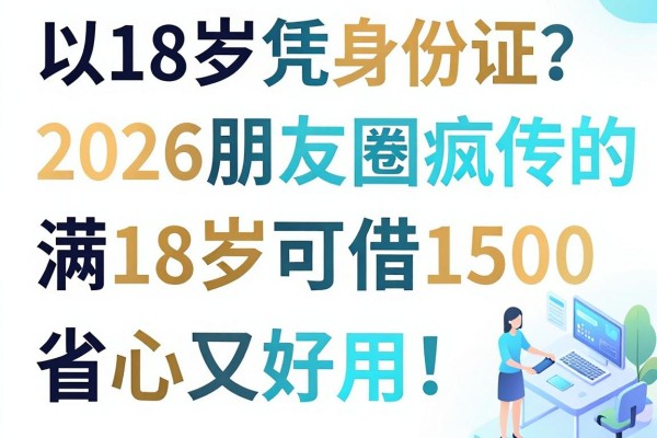 18岁凭身份证就能贷款?2026朋友圈疯传的这5个满18岁可借1500的软件,省心又好用!