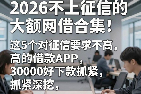 2026不上征信的大额网借合集!这5个对征信要求不高的借款APP,30000好下款抓紧深挖