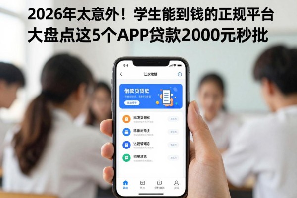 2026年太意外!学生能借到钱的正规平台大盘点,这5个APP贷款2000元秒批