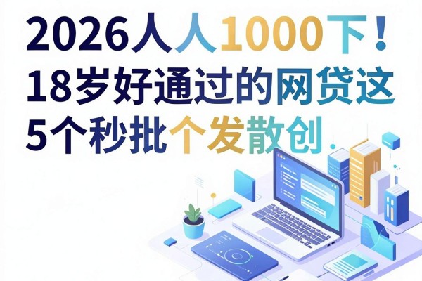 2026人人1000必下!18岁好通过的网贷这5个秒批
