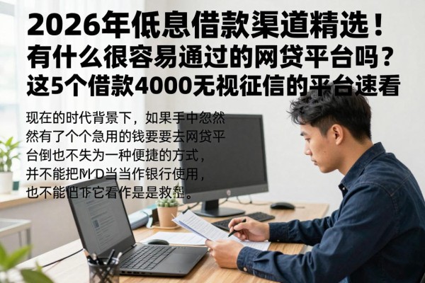 2026年低息借款渠道精选!有什么很容易通过的网贷平台吗?这5个借款4000无视征信的平台速看