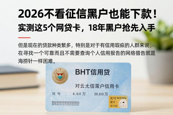 2026不看征信黑户也能下款!实测这5个网贷+信用卡,18年黑户抢先入手