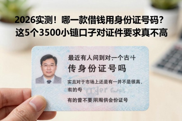 2026实测！哪一款借钱不用身份证号码？这5个3500小额口子对证件要求真不高