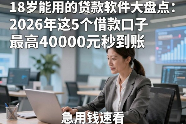 18岁能用的贷款软件大盘点:2026年这5个借款口子最高40000元秒到账,急用钱速看