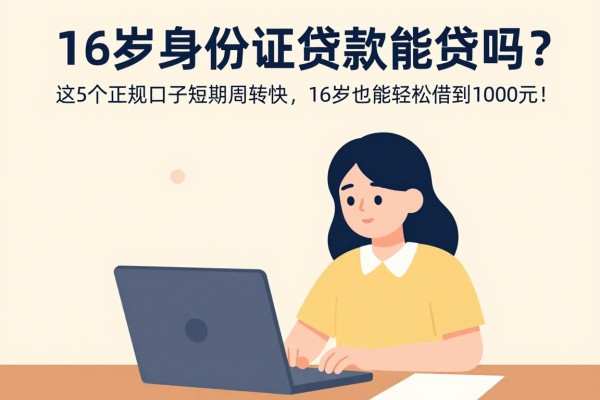 16岁身份证贷款能贷吗？这5个正规口子短期周转快，16岁也能轻松借到1000元！
