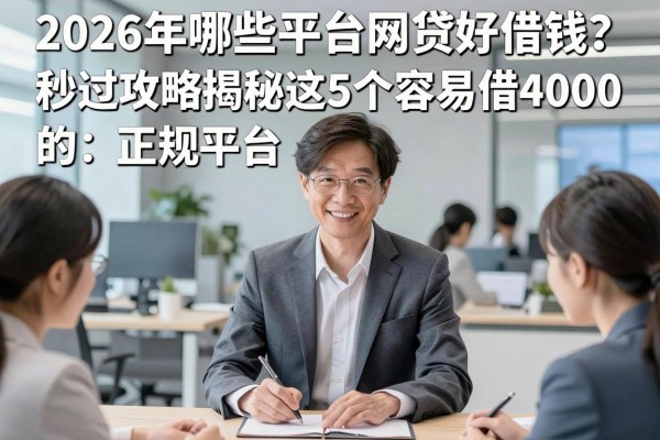 2026年哪些平台网贷好借钱?秒过攻略揭秘这5个容易借4000的正规平台!