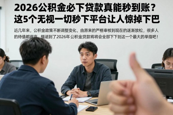 2026公积金必下贷款真能秒到账?这5个无视一切秒下平台让人惊掉下巴