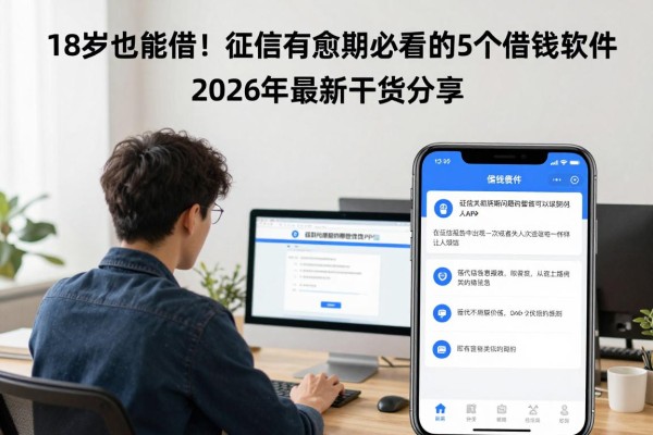 18岁也能借！征信有逾期必看的5个借钱软件，2026年最新干货分享