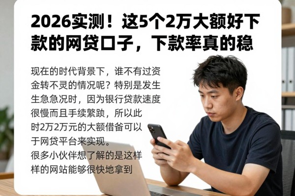 2026实测!这5个2万大额好下款的网贷口子,下款率真的稳
