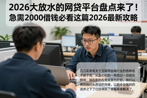 2026大放水的网贷平台盘点来了!急需2000借款必看这篇2026最新攻略