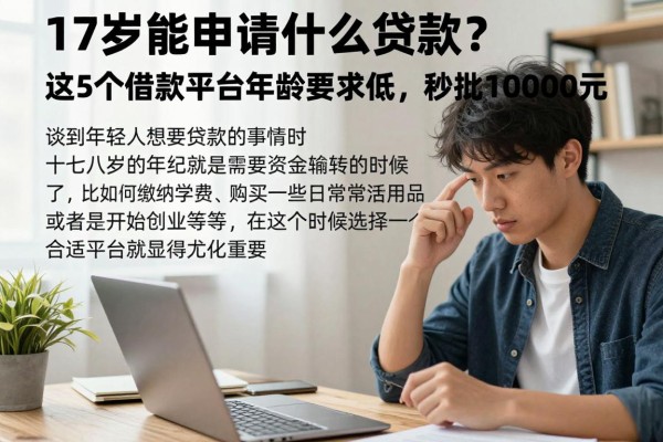 17岁能申请什么贷款？这5个借款平台年龄要求低，秒批10000元