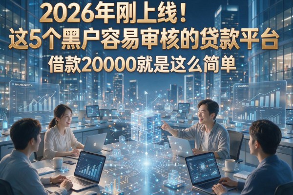 2026年刚上线！这5个黑户容易审核的贷款平台，借款20000就是这么简单