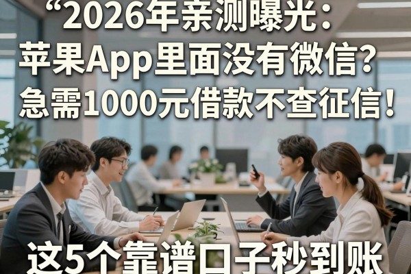 2026年亲测曝光:苹果App里面没有微信?急需1000元借款不查征信,这5个靠谱口子秒到账!