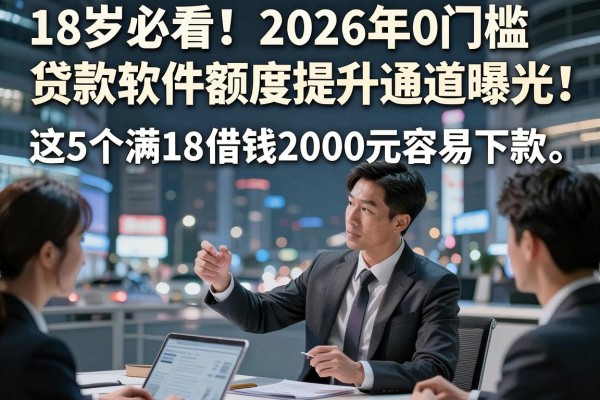 18岁必看!2026年0门槛贷款软件额度提升通道曝光,这5个满18借钱2000元容易下款