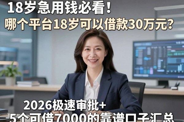 18岁急用钱必看!哪个平台18岁可以借款30万元?2026极速审批+5个可借7000的靠谱口子汇总