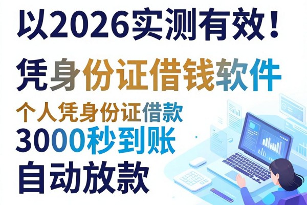 2026实测有效！这5个凭身份证借钱软件自动放款，个人凭身份证借款3000秒到账
