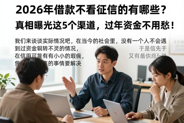 2026年借款不看征信的有哪些？真相曝光这5个渠道，过年资金不用愁！