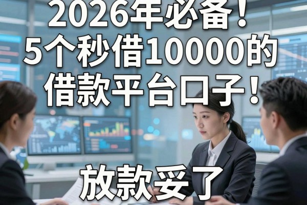 2026年必备!5个秒借10000的借款平台口子,放款妥了