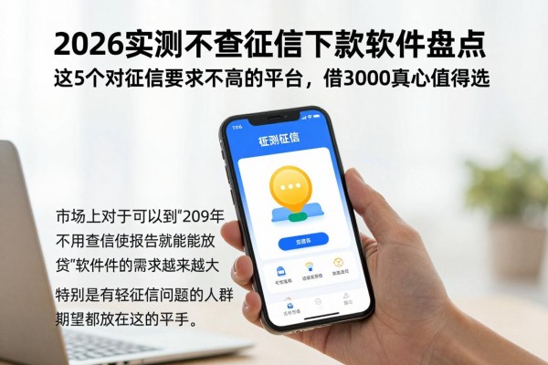 2026实测不查征信下款的软件盘点！这5个对征信要求不高的平台，借3000真心值得选