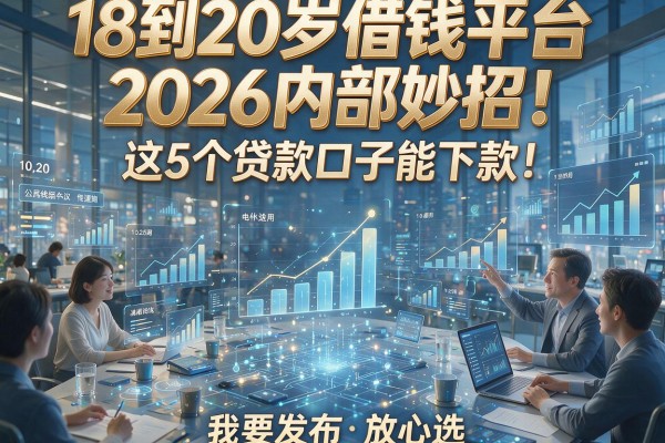 18到20岁借钱平台2026内部妙招！这5个贷款口子能下款，放心选