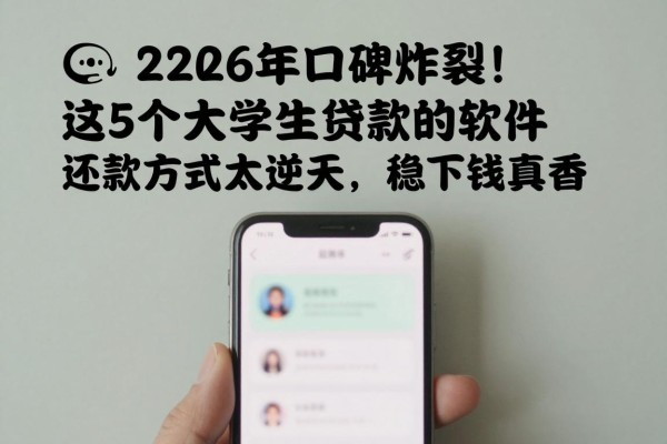2026年口碑炸裂!这5个大学生贷款的软件还款方式太逆天,稳下款真香