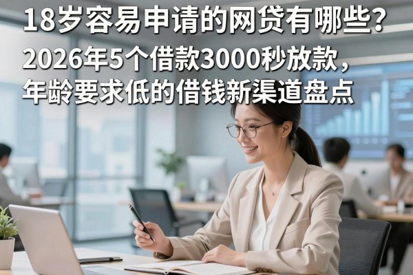 18岁容易申请的网贷有哪些?2026年5个借款3000秒放款、年龄要求低的借钱新渠道盘点