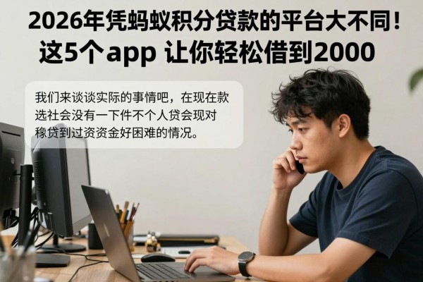2026年凭蚂蚁积分贷款的平台大不同!这5个app让你轻松借到2000