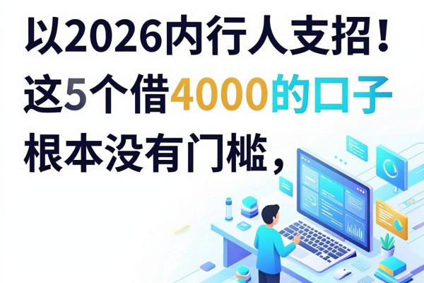 2026内行人支招!这5个借4000的口子,根本没有门槛低的网贷平台