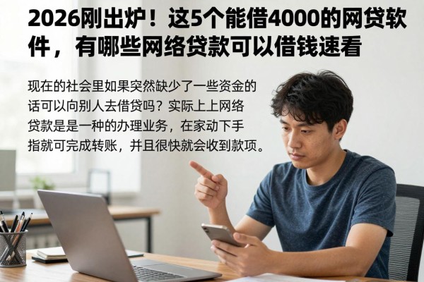 2026刚出炉!这5个能借4000的网贷软件,有哪些网络贷款可以借钱速看
