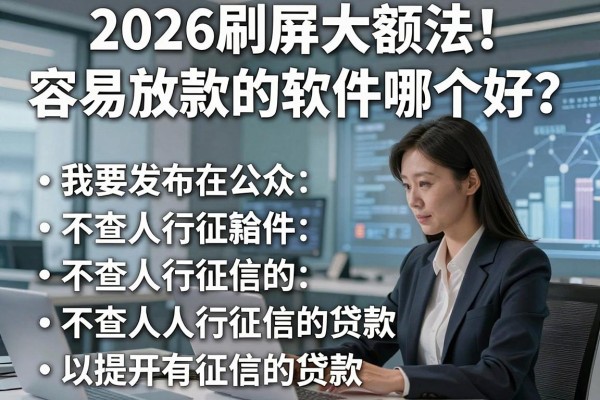 2026刷屏大额法！容易放款的软件哪个好？归纳五个不查人行征信的贷款