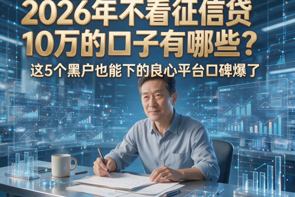 2026年不看征信贷10万的口子有哪些？这5个黑户也能下的良心平台口碑爆了！