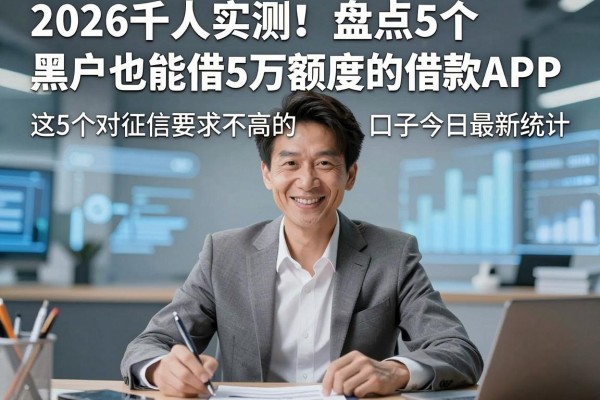 2026千人实测!盘点5个黑户也能借5万额度的借款APP,这5个对征信要求不高的口子今日最新统计