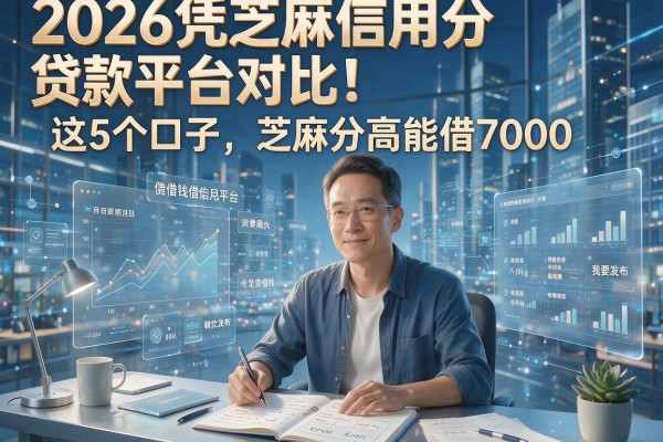 2026凭芝麻信用分贷款平台对比！这5个口子，芝麻分高能借7000