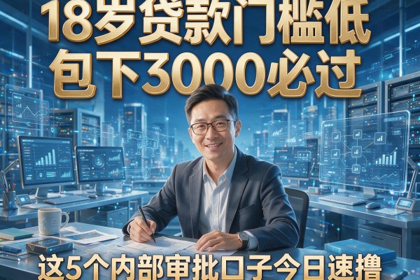 18岁贷款门槛低包下3000必过，这5个内部审批口子今日速撸！