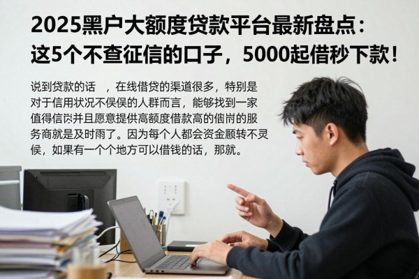 2025黑户大额度贷款平台最新盘点：这5个不查征信的口子，5000起借秒下款！
