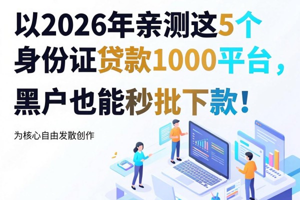 2026年亲测这5个身份证贷款1000平台，黑户也能秒批下款！