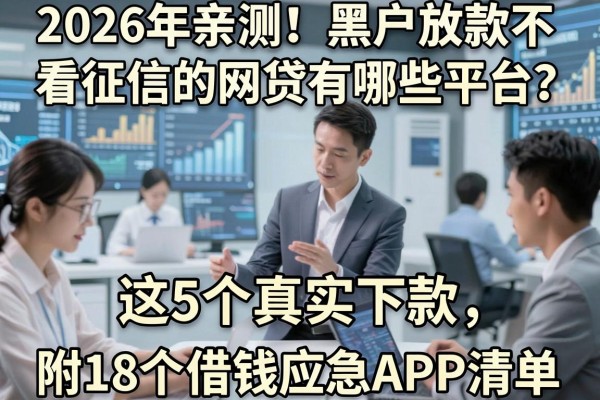 2026年亲测!黑户放款不看征信的网贷有哪些平台?这5个真实下款,附18个借钱应急APP清单