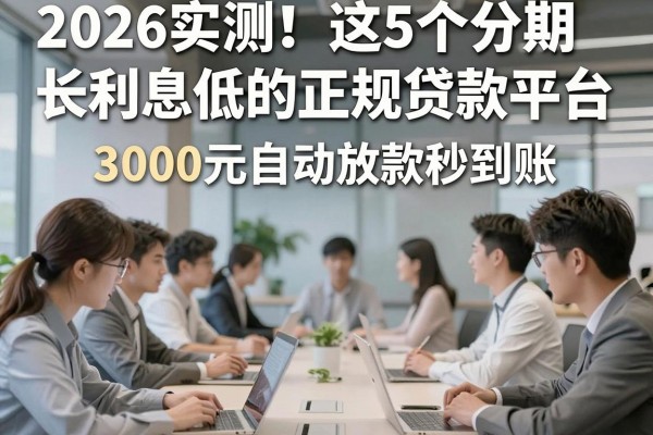 2026实测!这5个分期长利息低的正规贷款平台,3000元自动放款秒到账