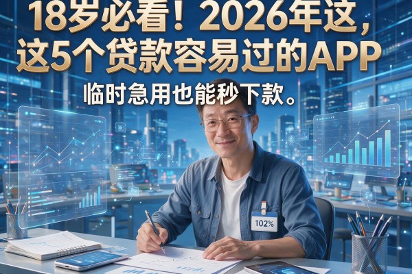 18岁必看！2026年这5个贷款容易过的APP，临时急用也能秒下款